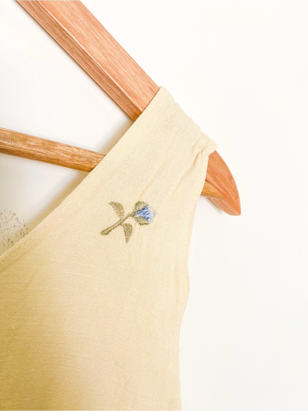 Vintage | 100% Cotton Embroidered Mini Dress | Cottagecore Floral Sundress - Picture 4 of 9